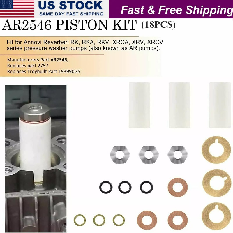 AR2546 Ceramic Plunger Repair Kit 18mm for Annovi Reverberi RK RKA RKV Pumps