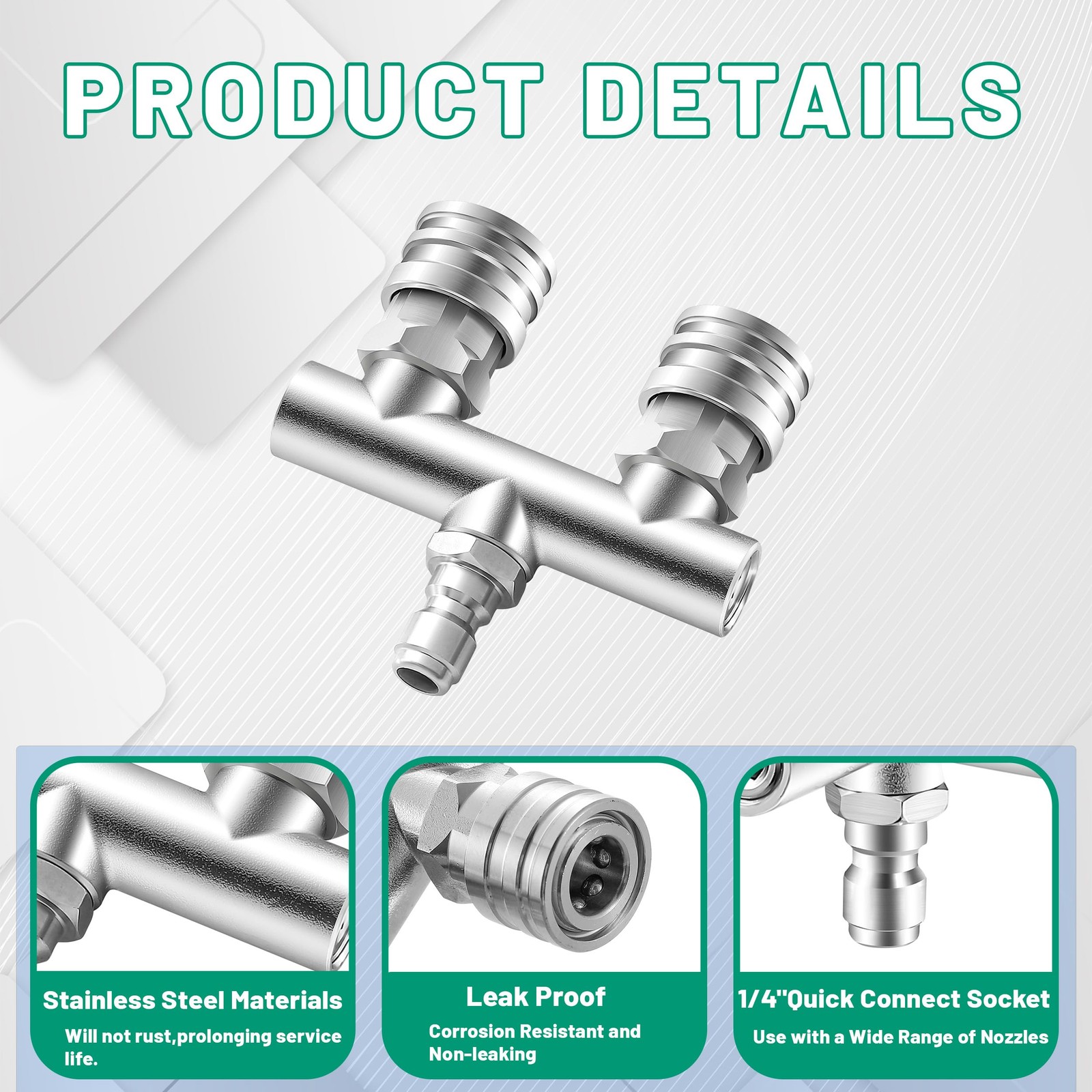 Dual Pressure Washer Tips 8PCS Nozzle Set 0-40 Degree 1/4″ Quick Connect
