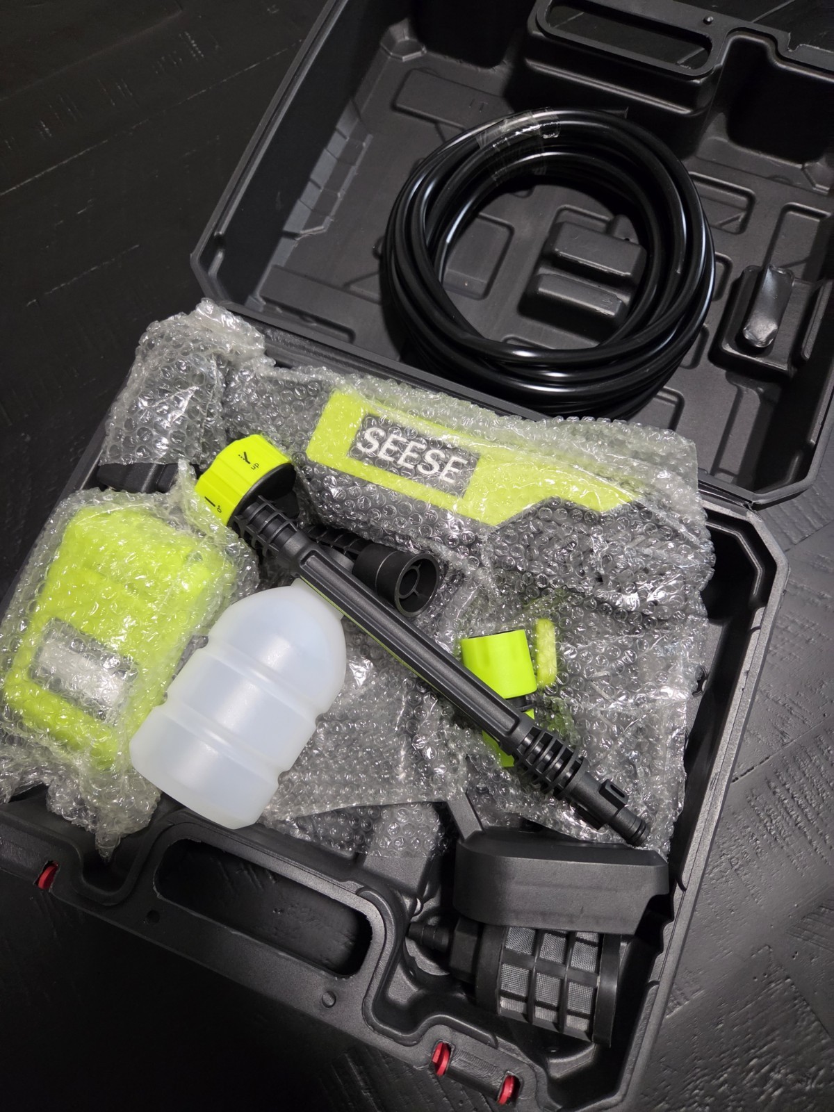 SEESE 21V Cordless Lithium Battery Cold Water Pressure Washer Kit Quick Connect
