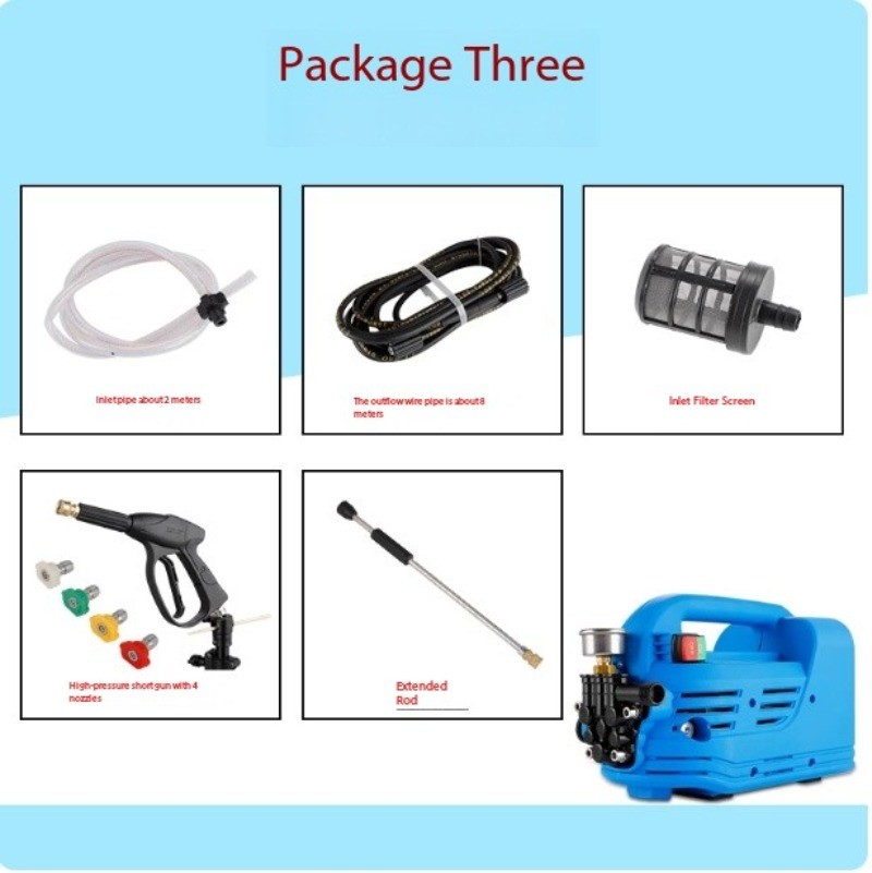 Home Use High-Pressure Washer 220V Water Pump Car Wash Machine Fully Automatic