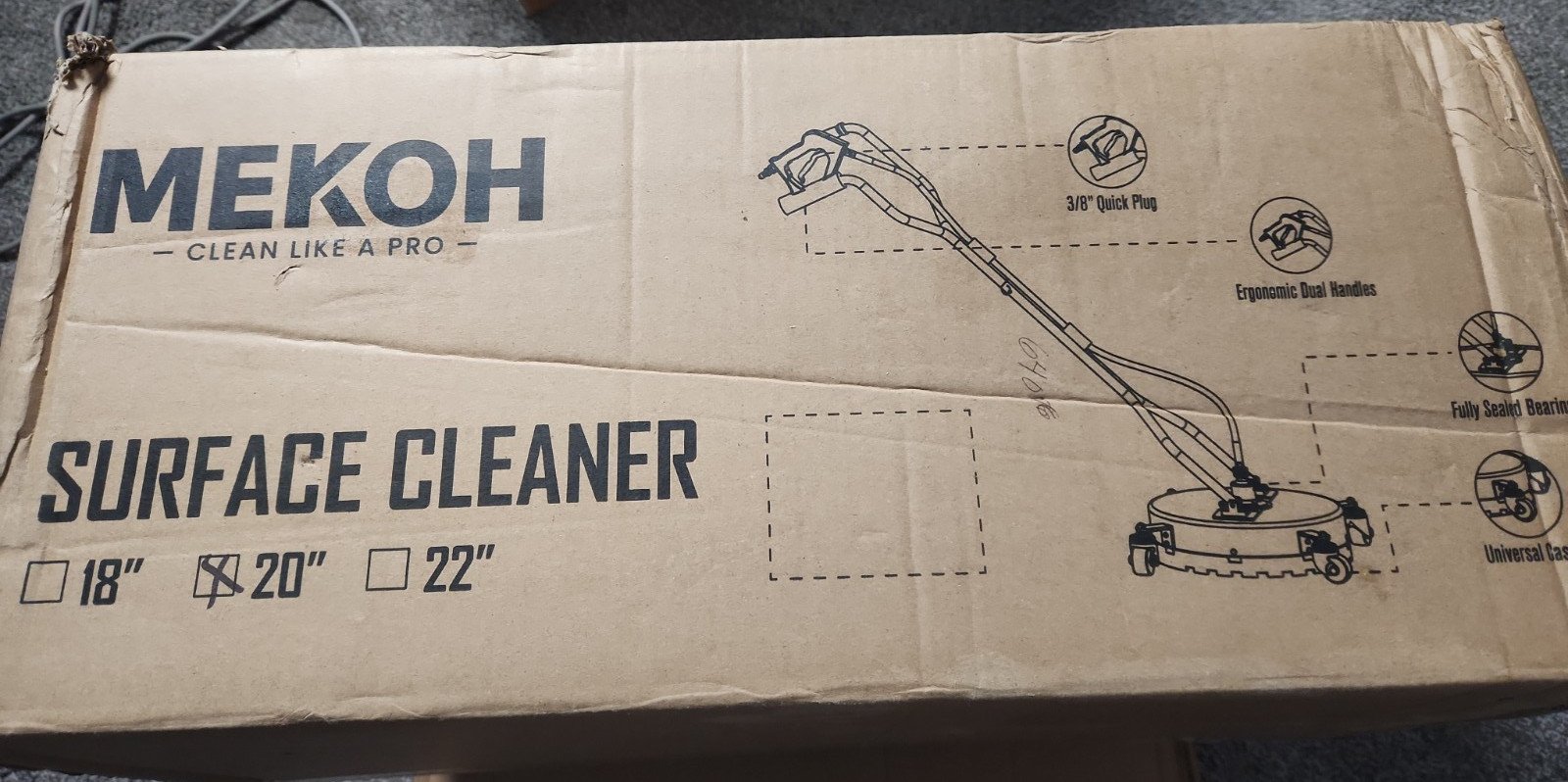 20″ Pressure Washer Surface Cleaner 4500 PSI Power Washer Attachment Open Box