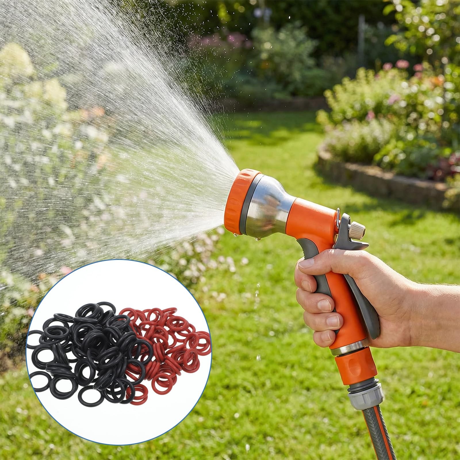 100 Pcs Pressure Washer O Rings, 1/4″&3/8” Garden Hose O Ring with M22 14mm …