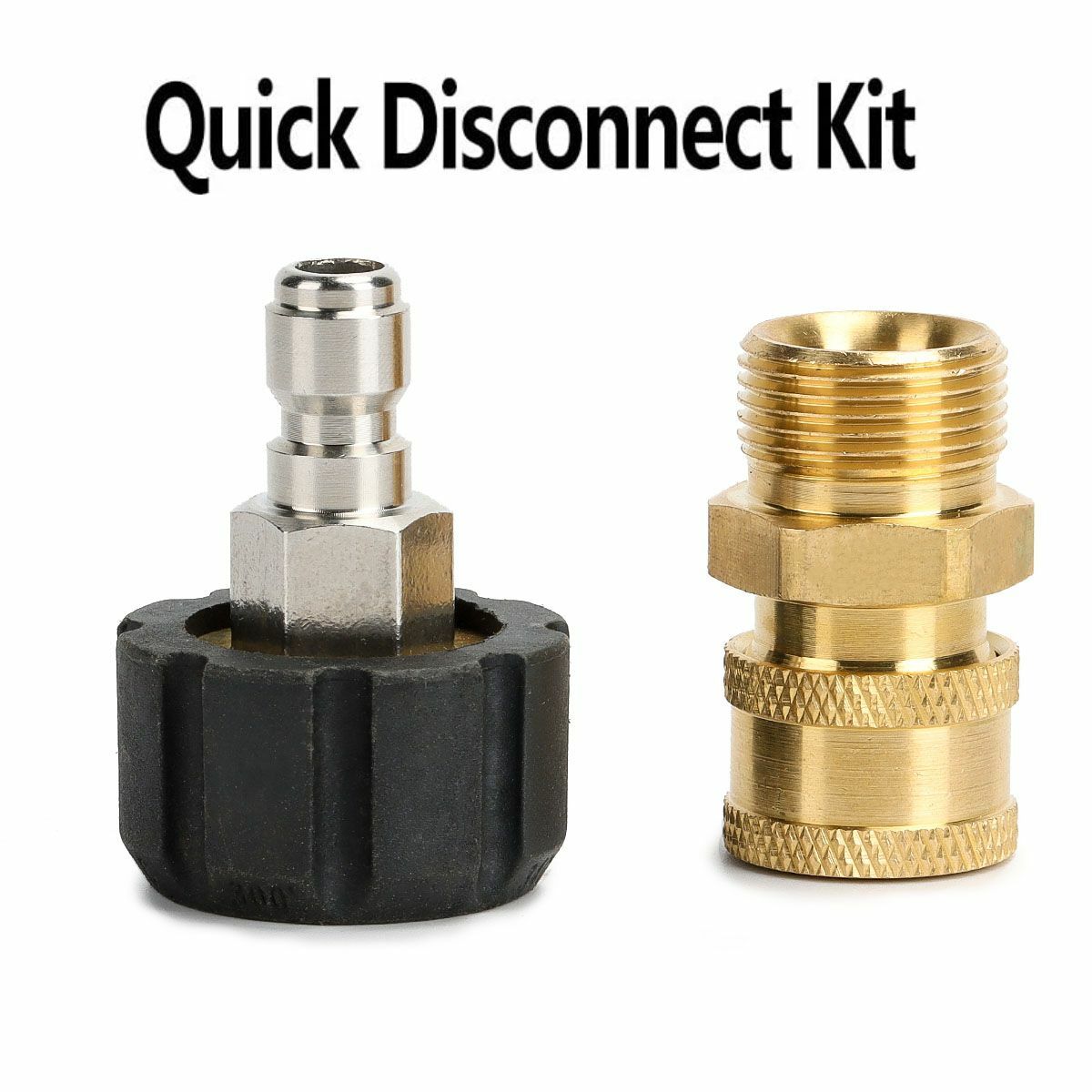 Pressure Washer Hose Connector Adapter Set Quick Connect M22 to 1/4″ Gun to Wand