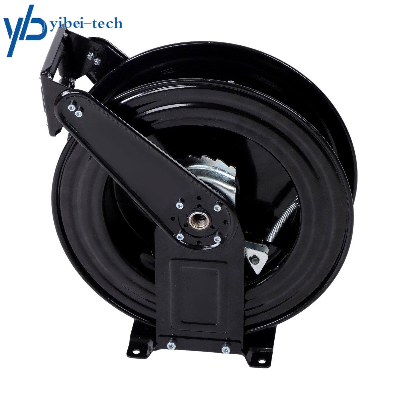 Pressure Washer Hose Reel 50ft with Swivel Arm, 3/8″ NPT Outlet Pipe, 4000 PSI