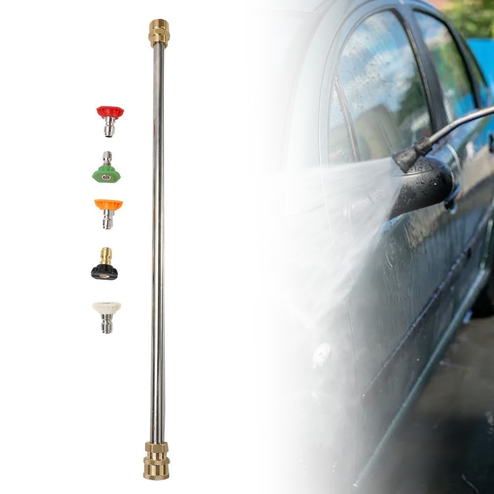 16Inch High Pressure Car Washer Spray Extension Wand Lance Nozzle Tips Hose New