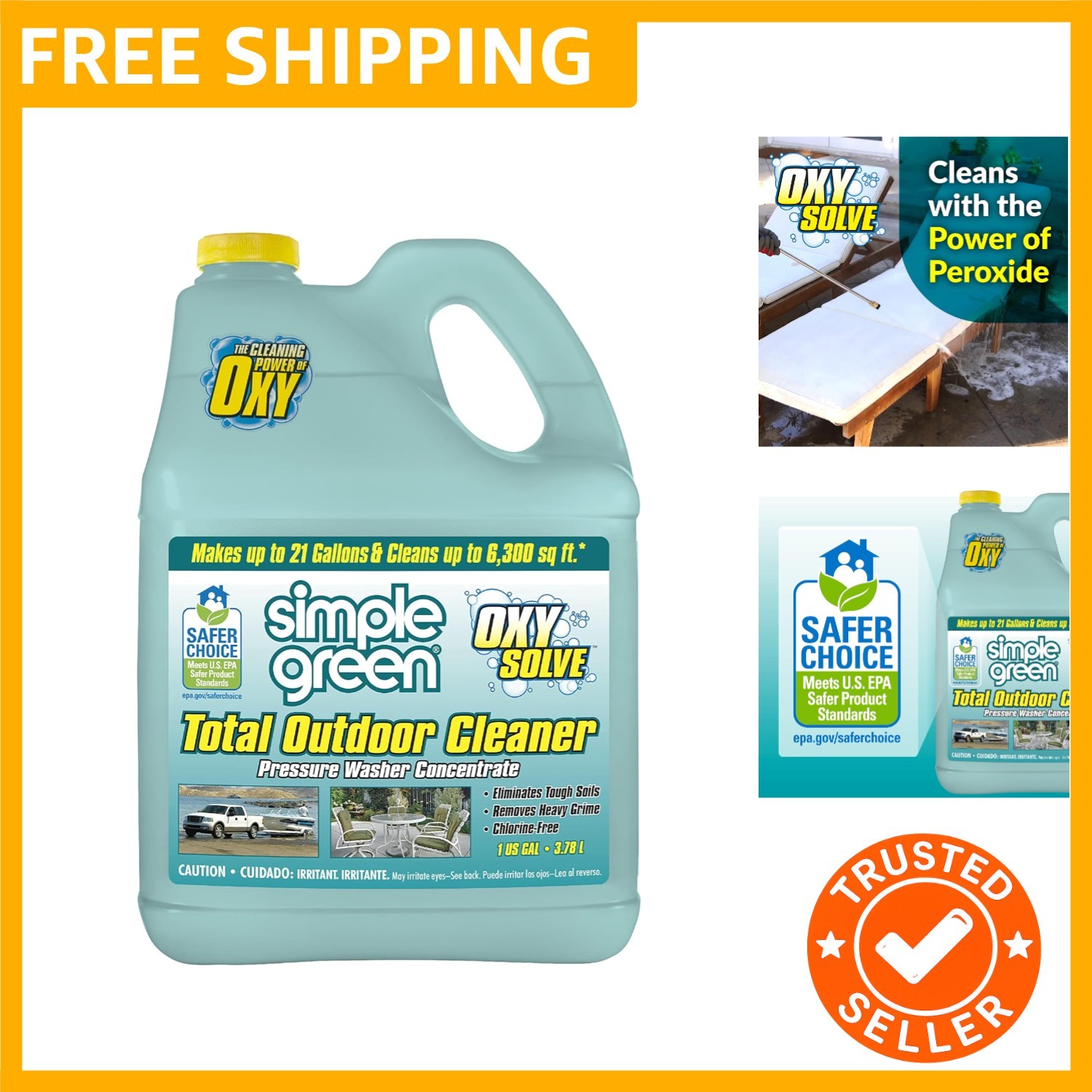 Oxy Solve Total Outdoor Pressure Washer Cleaner – 1 Gal