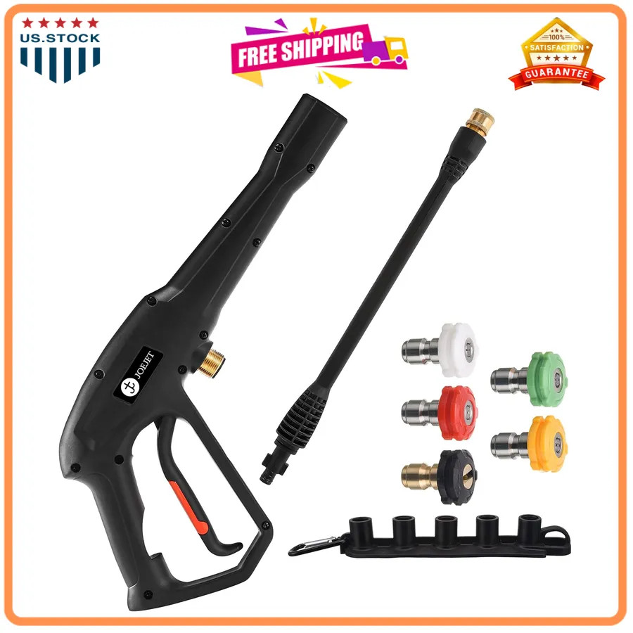 High Pressure Washer Gun with Wand and 5 Nozzle Tips for Karcher Ryobi Powers…