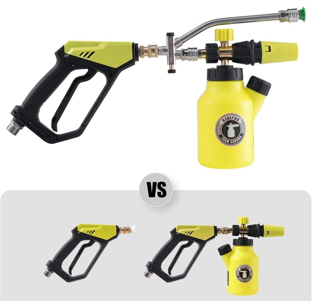 Foam Cannon Dual-Connector Attachment for Pressure Washer, 5 Nozzles, Car Wash