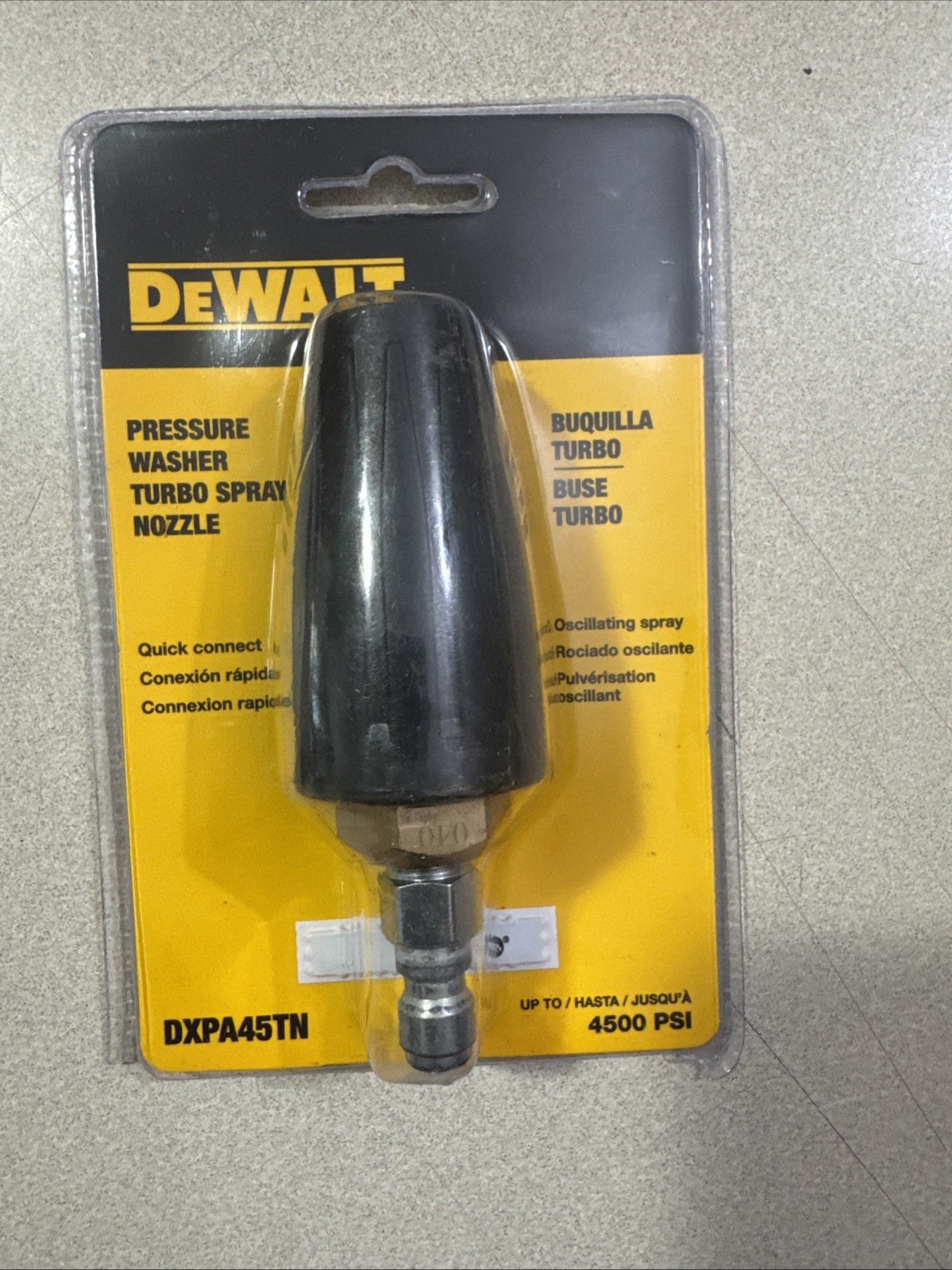 NEW Dewalt DXPA45TN 4500 PSI Pressure Washer Turbo Spray Nozzle