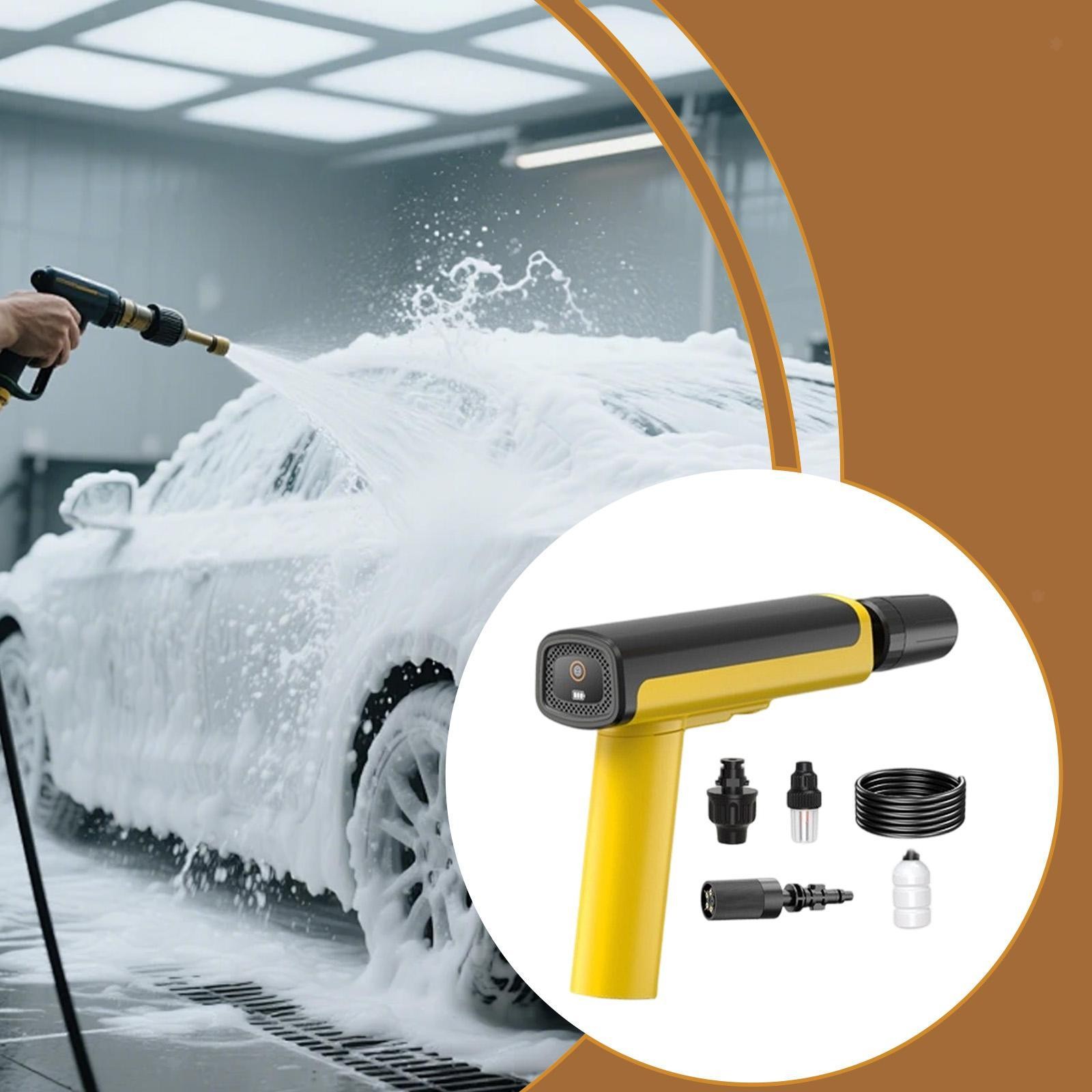 Handheld Pressure Washer Foldable Adjustable Compact for Home Power Cleaner
