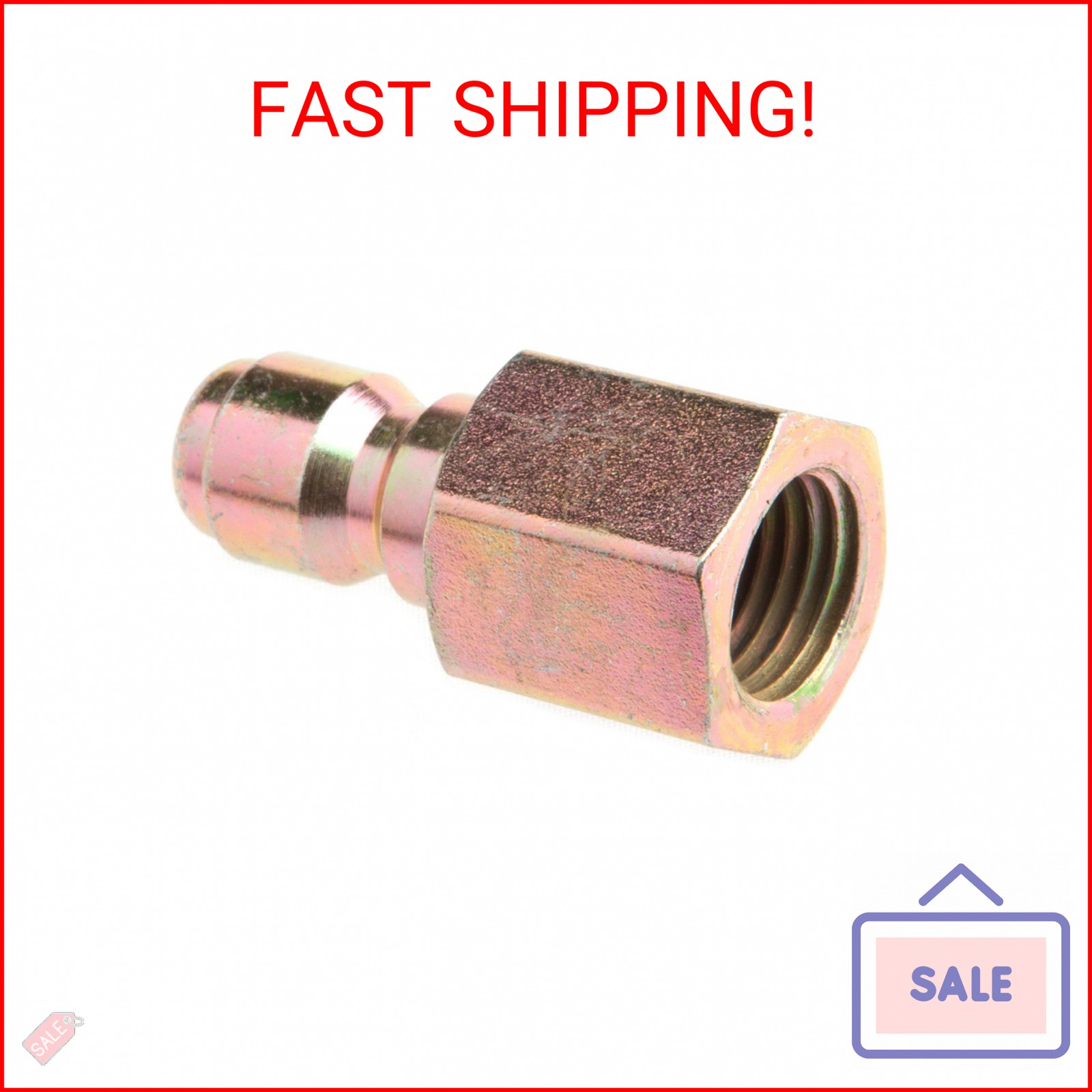 Forney 75135 Pressure Washer Accessories, Quick Coupler Plug, 1/4-Inch Female NP