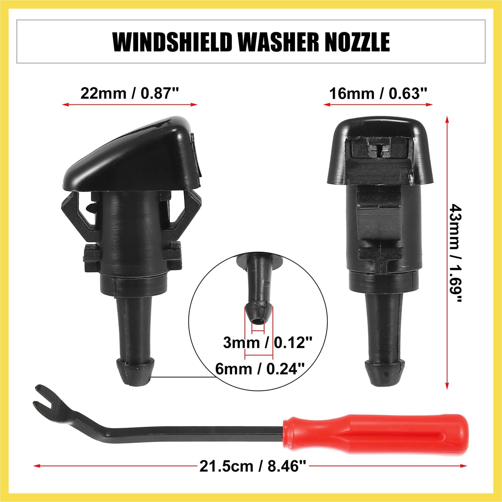 15pcs Front Windshield Wiper Washer Nozzle Spray Jet Kit 5303833AA for Dodge …