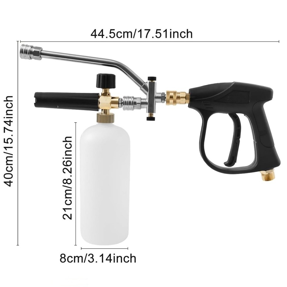 Foam Cannon for Pressure Washer with Dual-Connector & Short Pressure Washer…