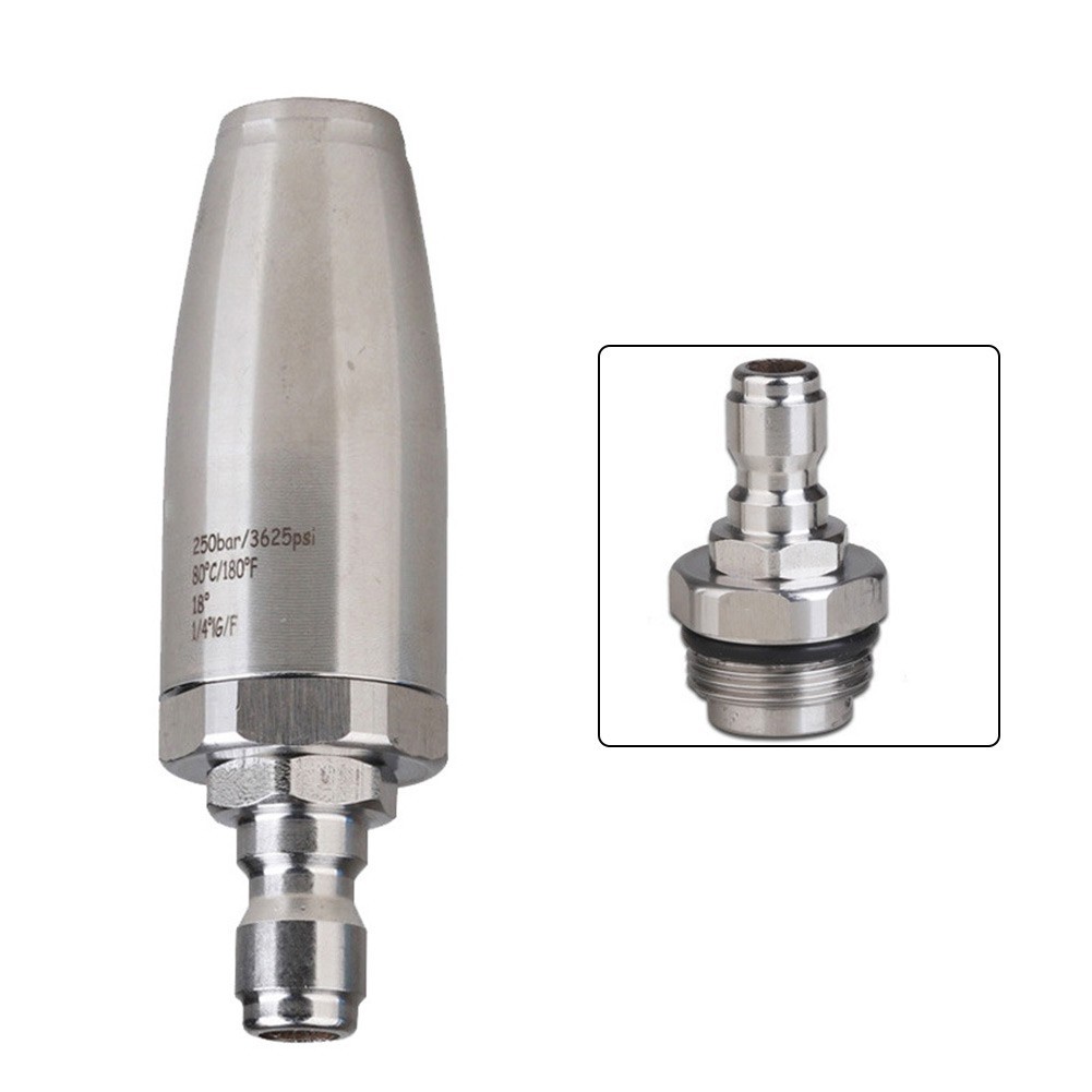 304 SS Turbo Nozzle 35mm for Pressure Washer 360 Rotation 3625 PSI Spray