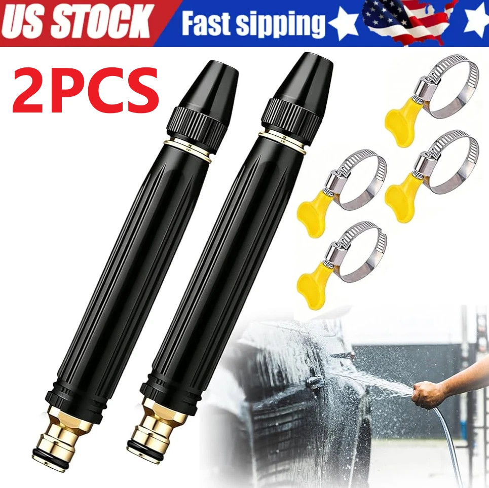 2026 New Jet Nozzle Home high-Pressure car wash Water Gun with Booster Nozzle 2x