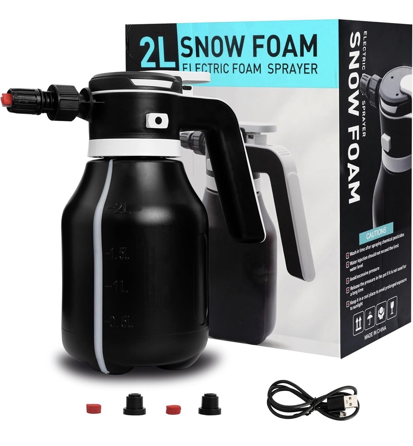 Electric Foam Sprayer 2L Portable Rechargeable Cordless Pressurized Spray Foam