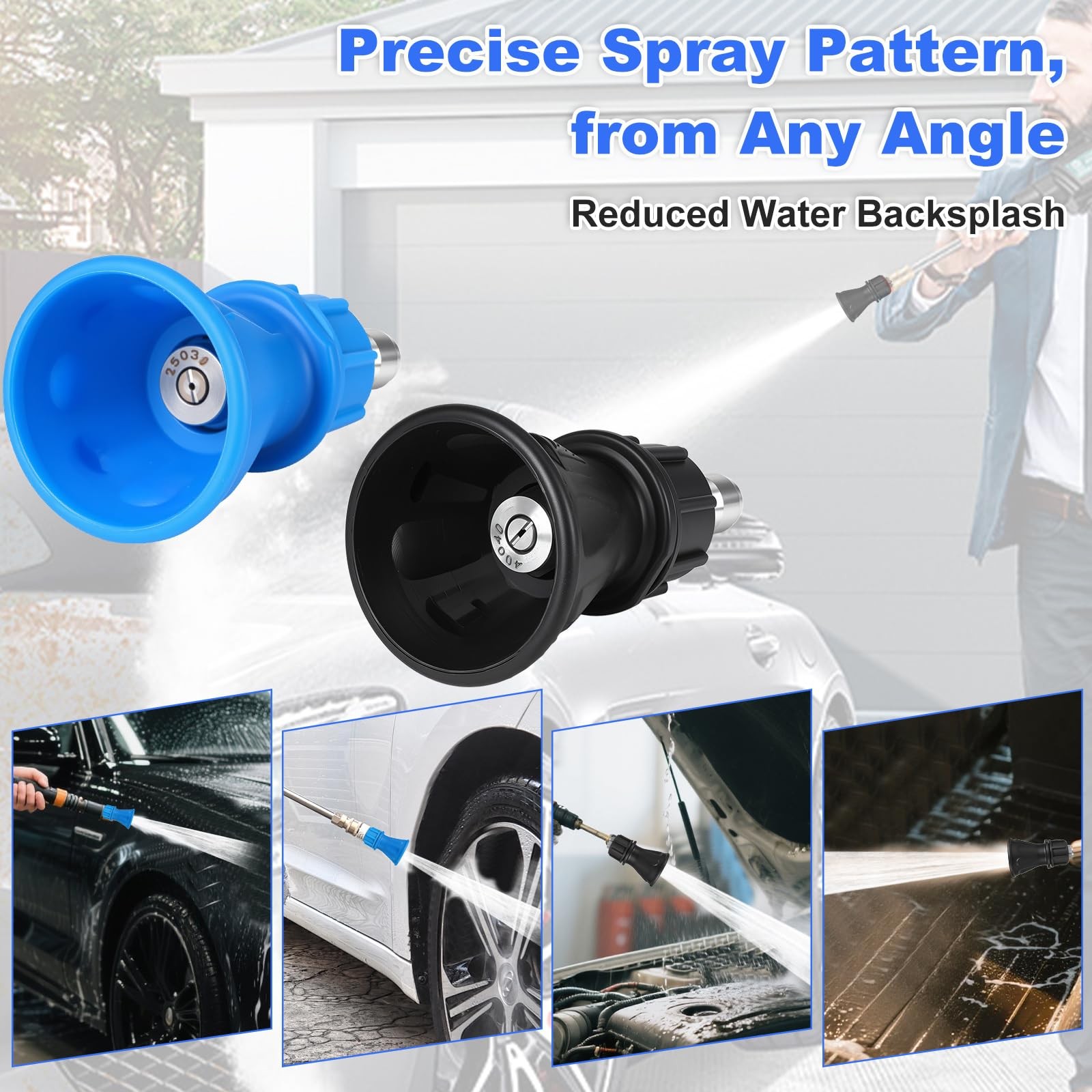Pressure Washer Nozzle Guard,2 Pack 25 Degree/40 Degree Pressure Washer Nozzl…