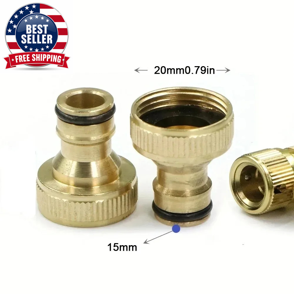 Brass Faucet Tap Connector Mixer Hose Adaptor Quick Connecter 1/2 3/4 Copper Hos