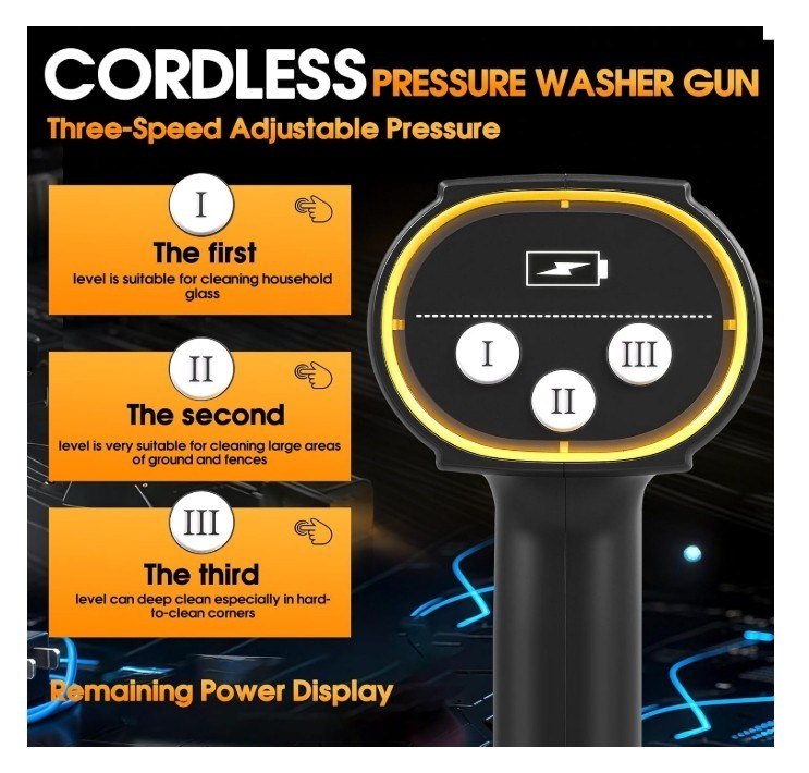 Cordless Portable Washer, Battery Operated Washer with 5M Elastic Hose