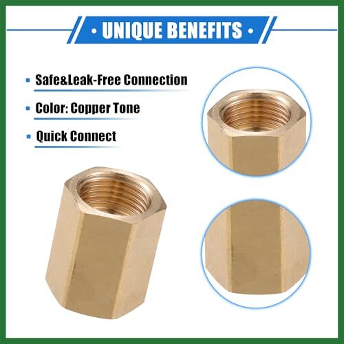 Pressure Washer Connector M18x1.5 to M18x1.5 Female Adapter Brass Screw Hose …