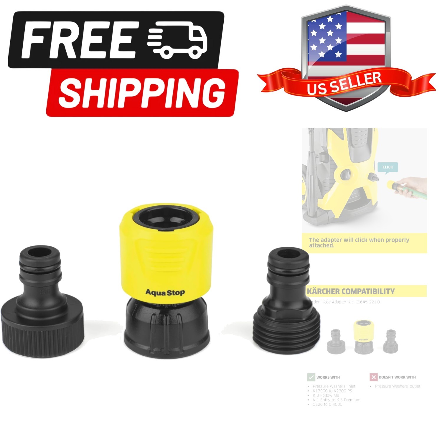 Garden Hose Adapter Kit for Electric and Gas Pressure Washers, Quick Connect …