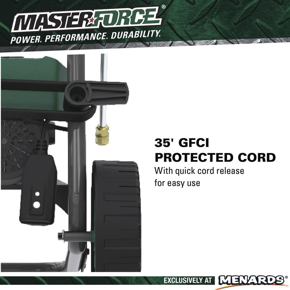 2500 PSI 1.1 GPM 15 Amp Corded Electric Low Profile Mobile Pressure Washer