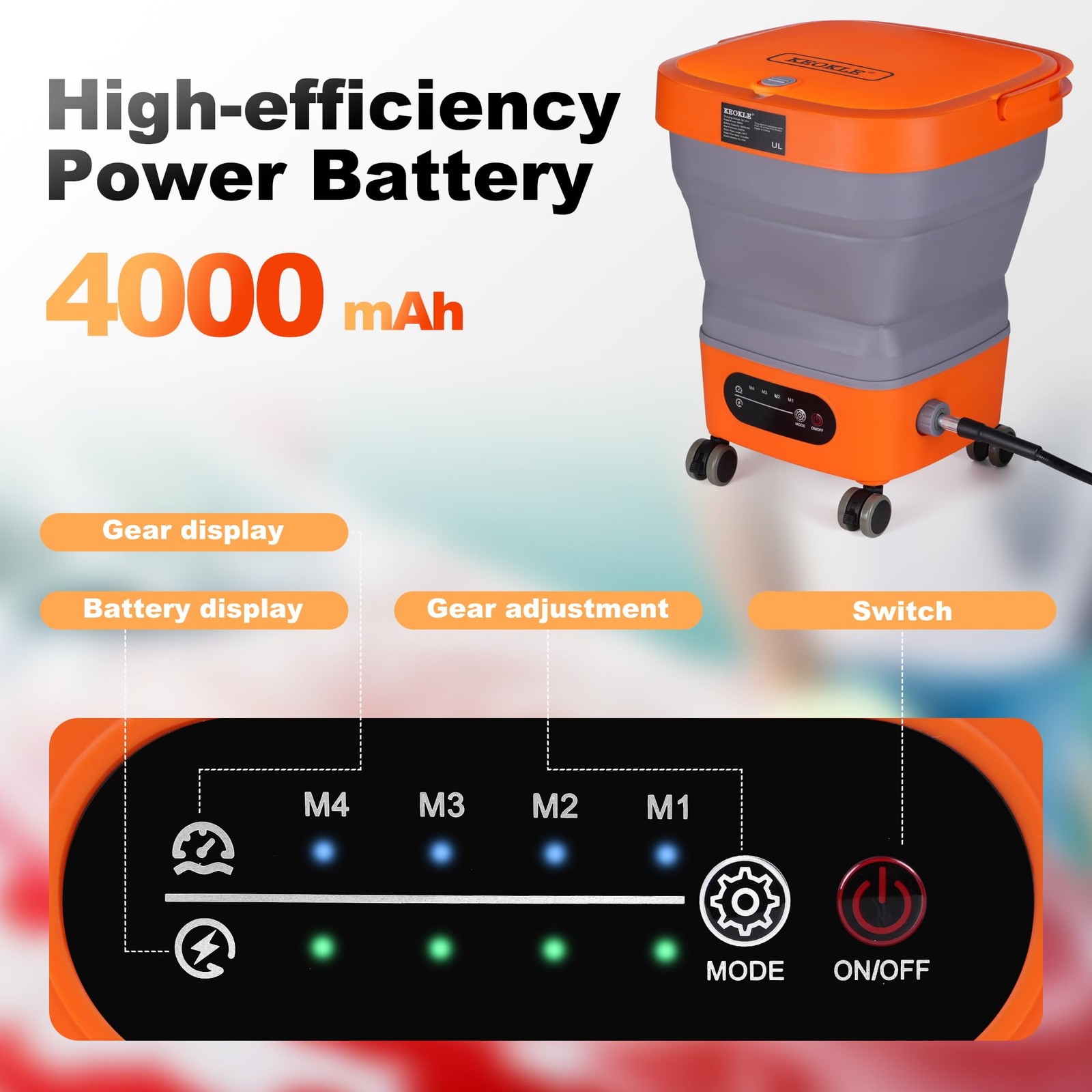 Cordless Washer with 16FT Hose