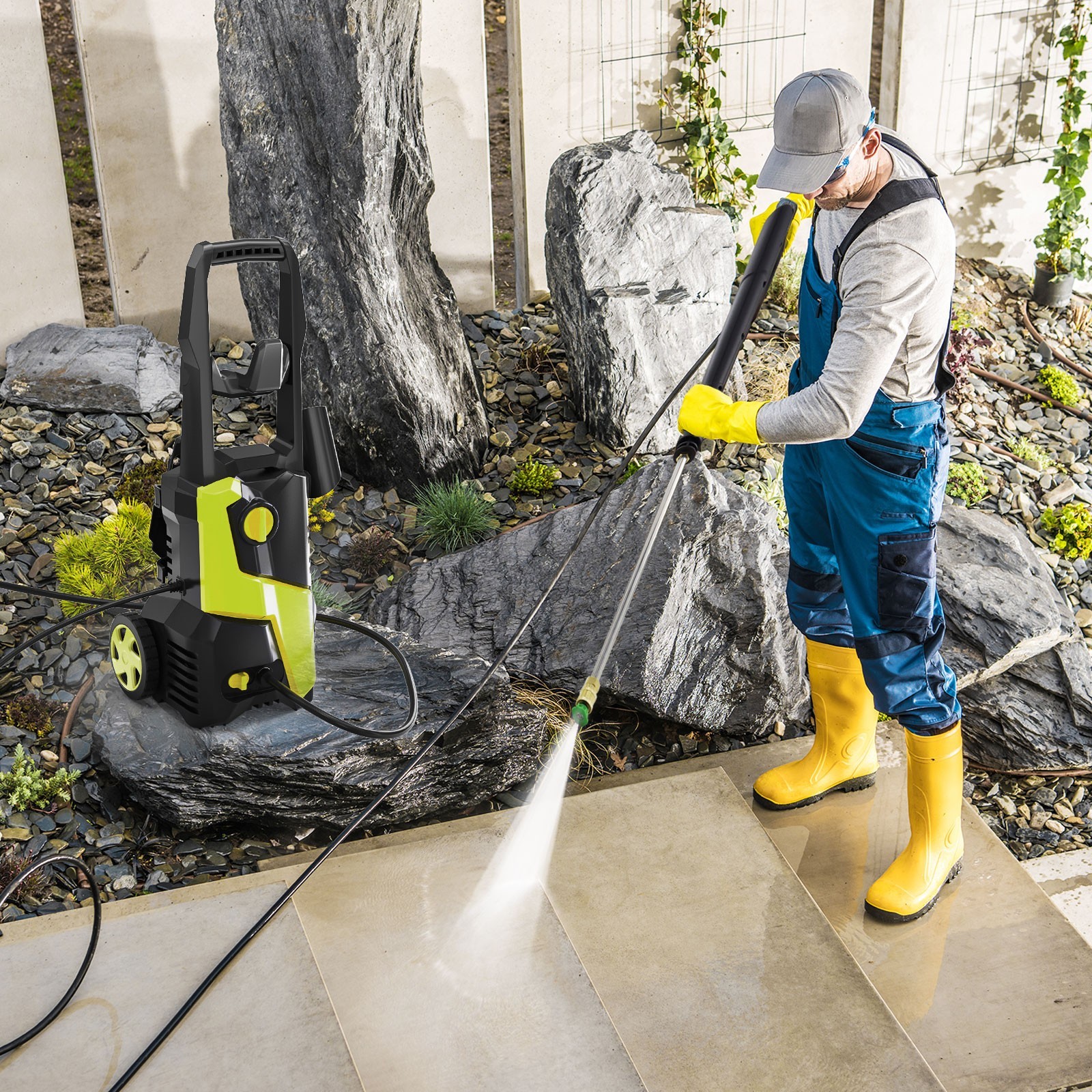 Pressure Washer 4200PSI 2.5GPM, Foam Cannon, Steel Lance, for Garden Cleaning