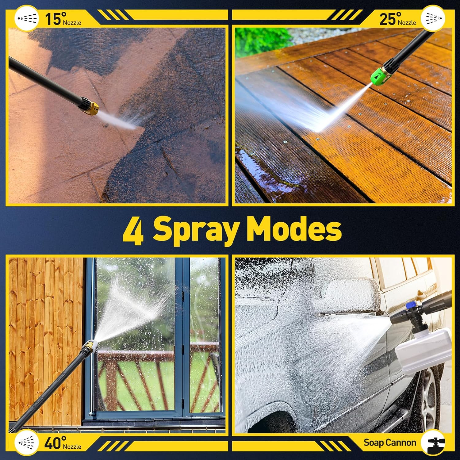 Electric Pressure Washer, 4200 PSI 2.8 GPM Power Washer with 1000ML Foam Cannon,
