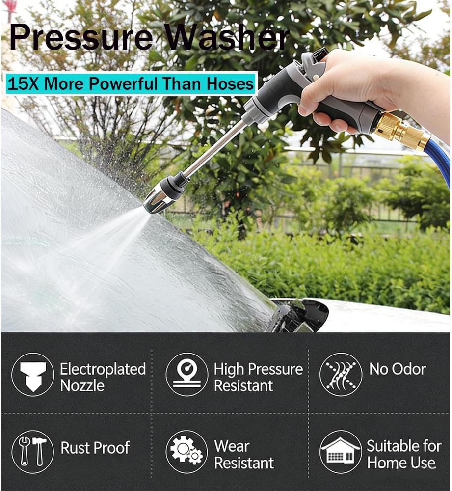 High Pressure Power Washer Water Spray Gun Nozzle Wand Attachment Garden Hose