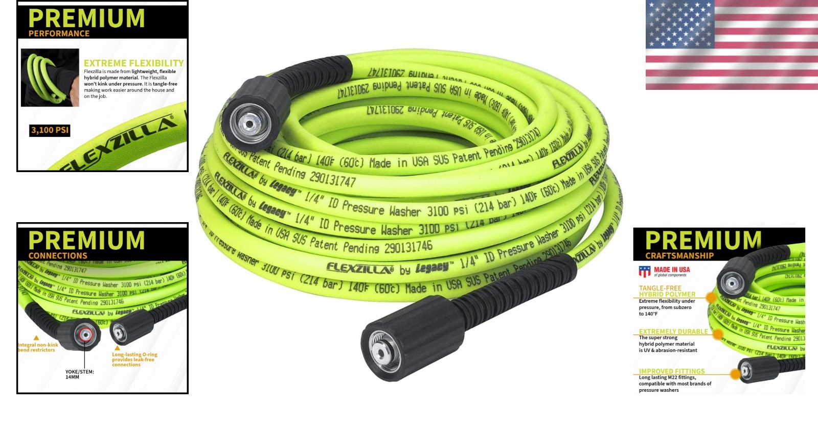 Lightweight Pressure Washer Replacement Hose