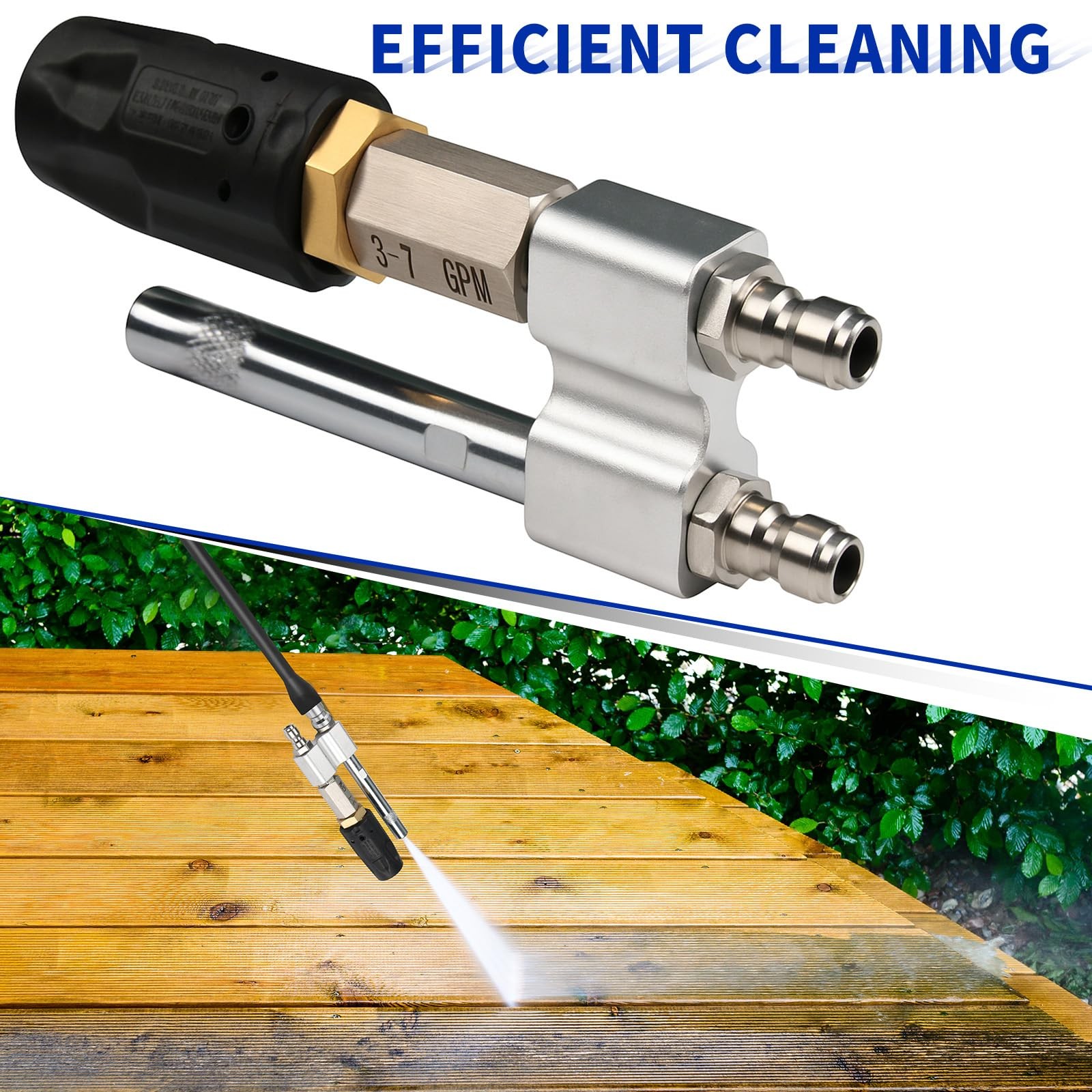 M5 Twist Nozzle for Pressure Washer Adjustable Long Range Shooter Tip 3-7 GPM…