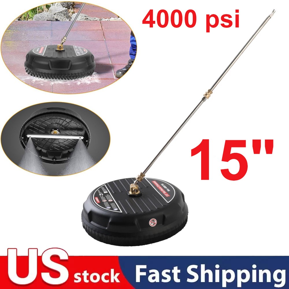 15″ Pressure Washer Surface Cleaner Power Washer Attachment with Extension Wands
