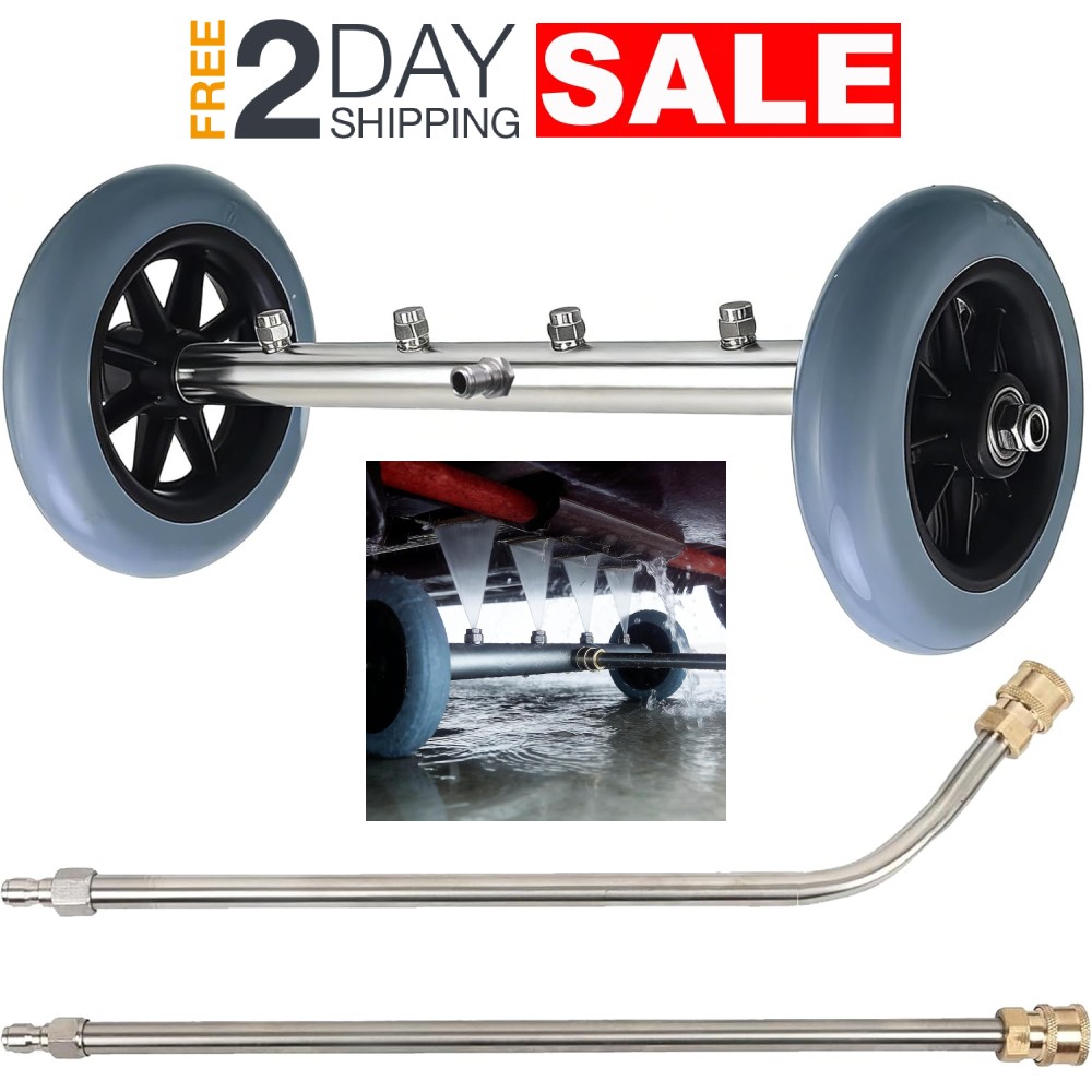 Undercarriage Pressure Washer Attachment 16 Inch With Extension Wand 4000 PSI