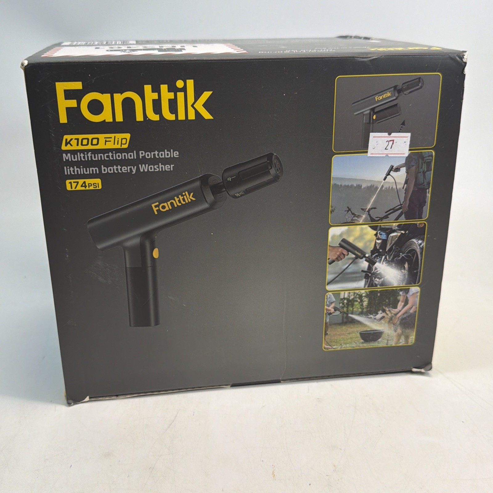 Fanttik K100 Flip Wireless Battery Pressure Washer 174 PSI 5 in 1 Nozzle