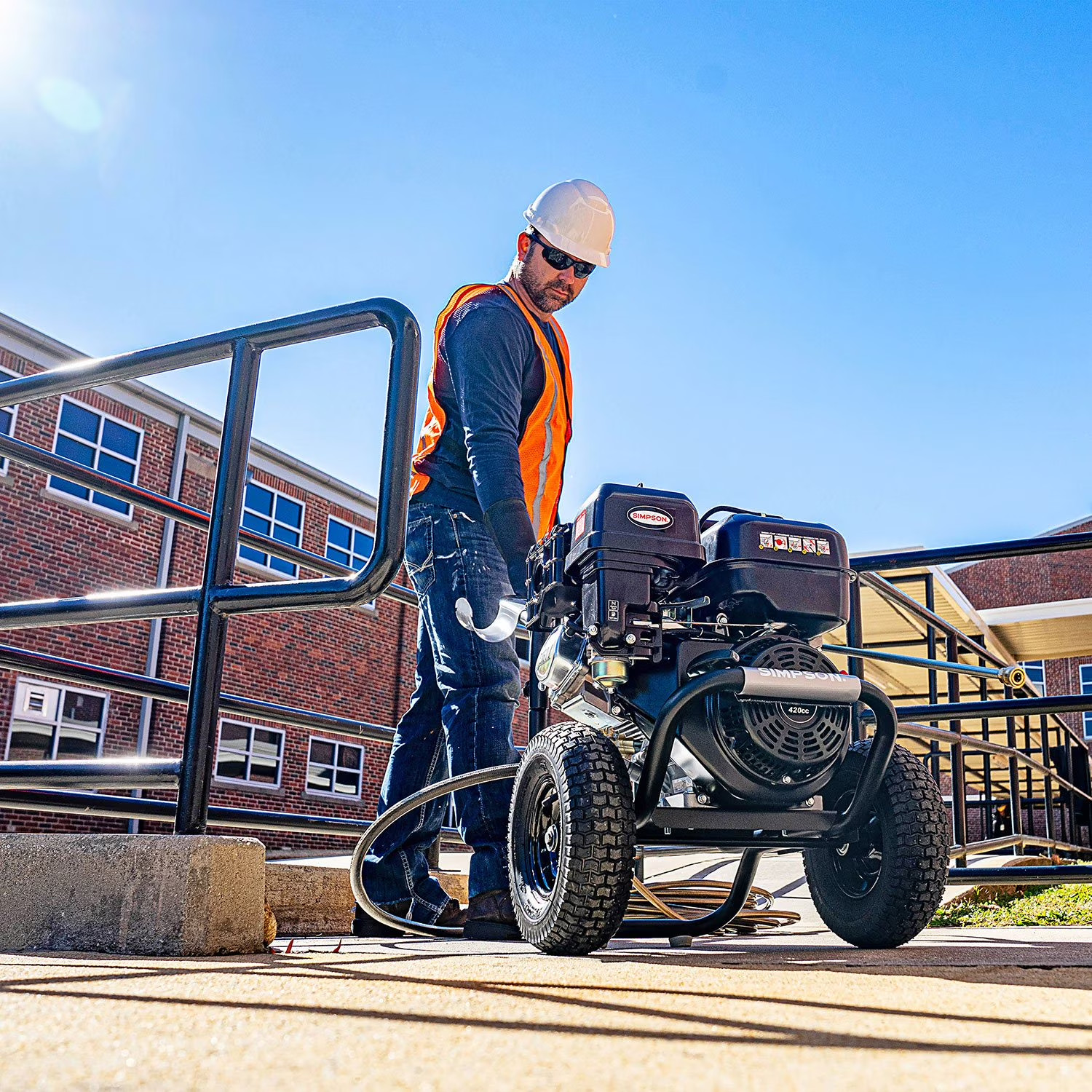PowerShot 4400 PSI at 4.0 GPM Gas Pressure Washer deck cleaning, wood restor