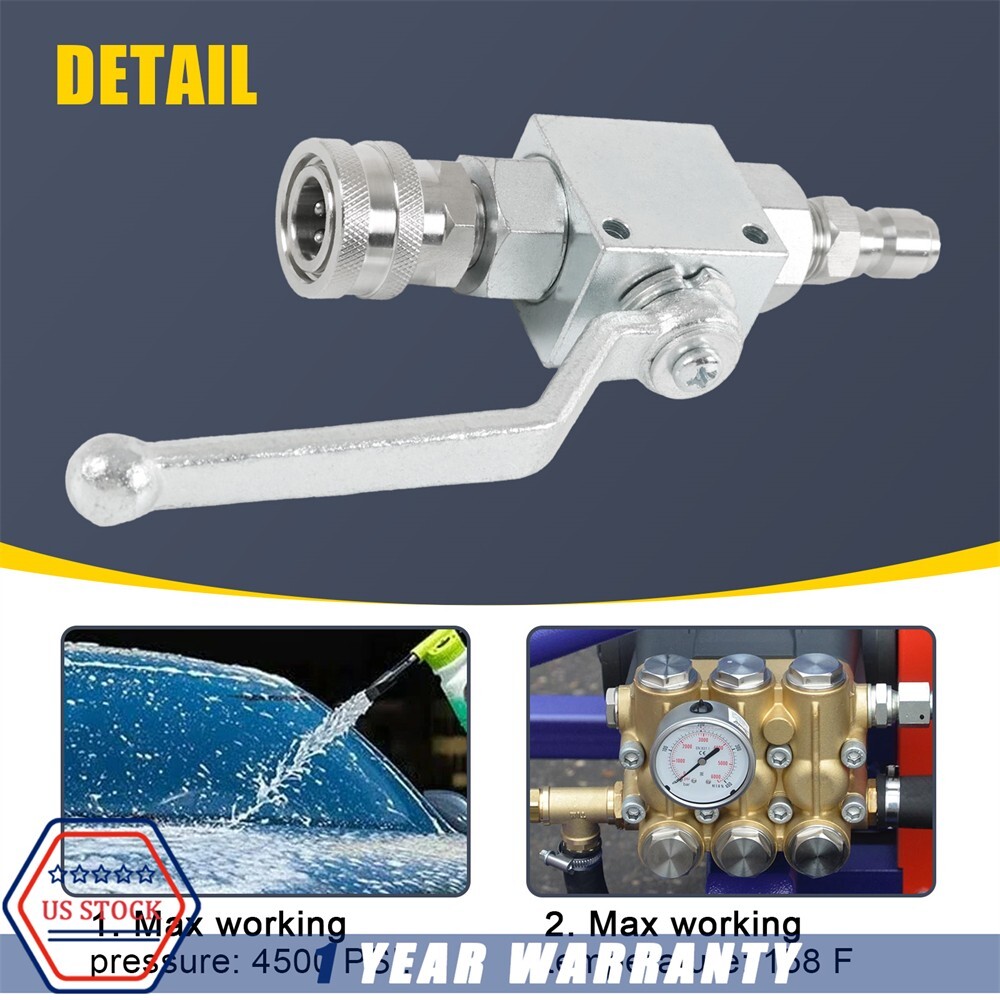 3/8″ Ball Valve 4500 PSI 3/8″ fitting Female Out NEW For Pressure Washers Max