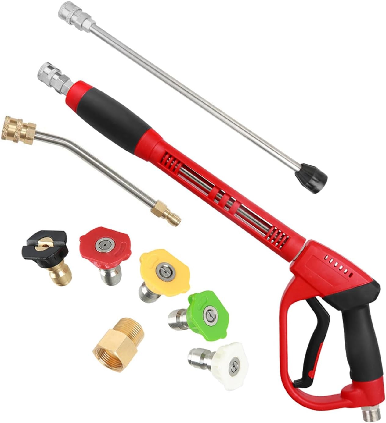Upgraded Pressure Washer Gun with Extension Replacement Wand, M22 Fitting,7 Inch