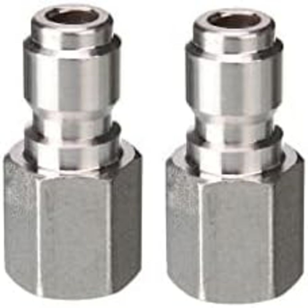 2 Pcs Stainless Steel Pressure Washer Coupler 1/4 Inch Female NPT Fitting