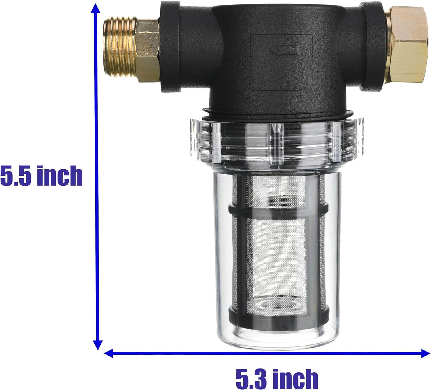 Garden Hose Filter for Pressure Washer Inlet Water, Inline Filter for Sediment,