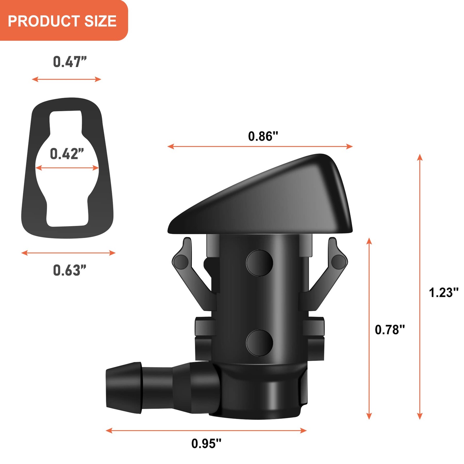 Belleone Windshield Washer Nozzle Kit Compatible with 2005-2016 Jeep Grand Ch…
