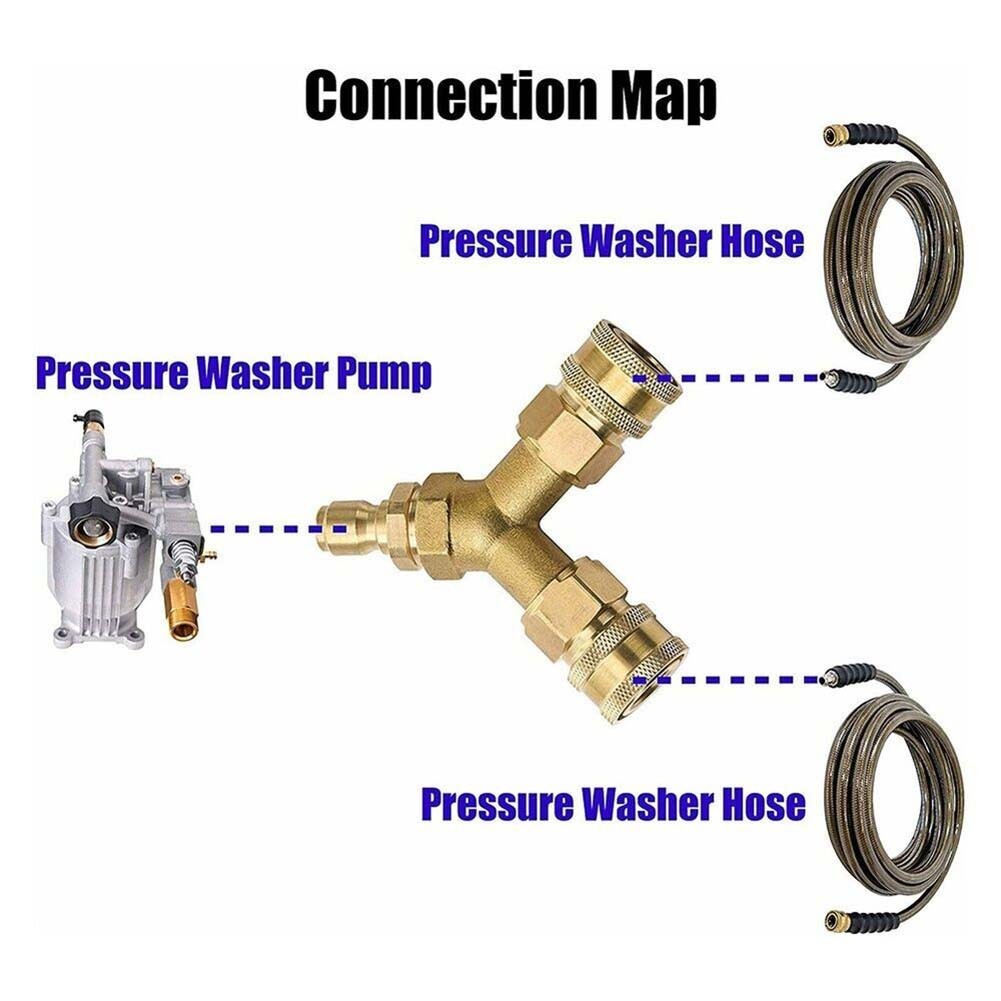 Washer Tee Splitter Brass Dual System For 4.0 GPM Gold Splitter 3/8 Inch