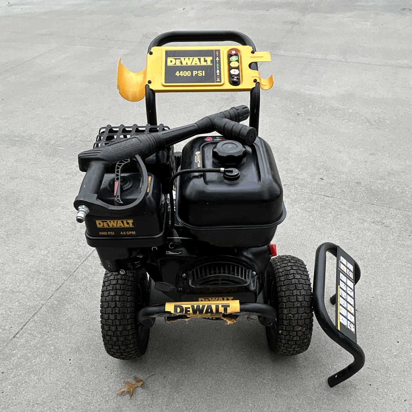 DEWALT 4400 PSI Gas Pressure Washer w/ Hose, Casters – Yellow/Black