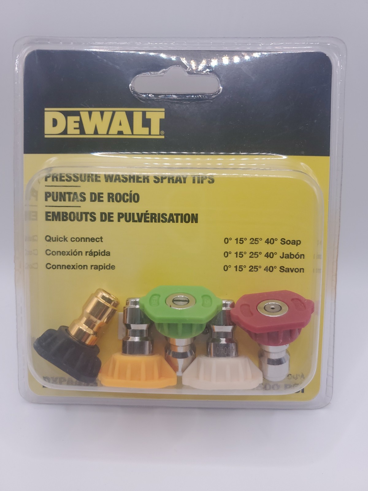 Dewalt 4500 PSI Pressure Washer Spray Tips DXPA45ST
