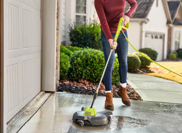RYOBI 12 in. 3100 PSI Electric Pressure Washer Surface Cleaner with Caster