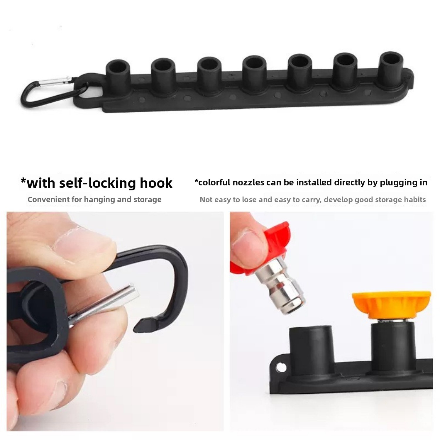 7PCS Pressure Washer Spray Nozzle Tips & Holder Set 1/4″Quick Connect High Power