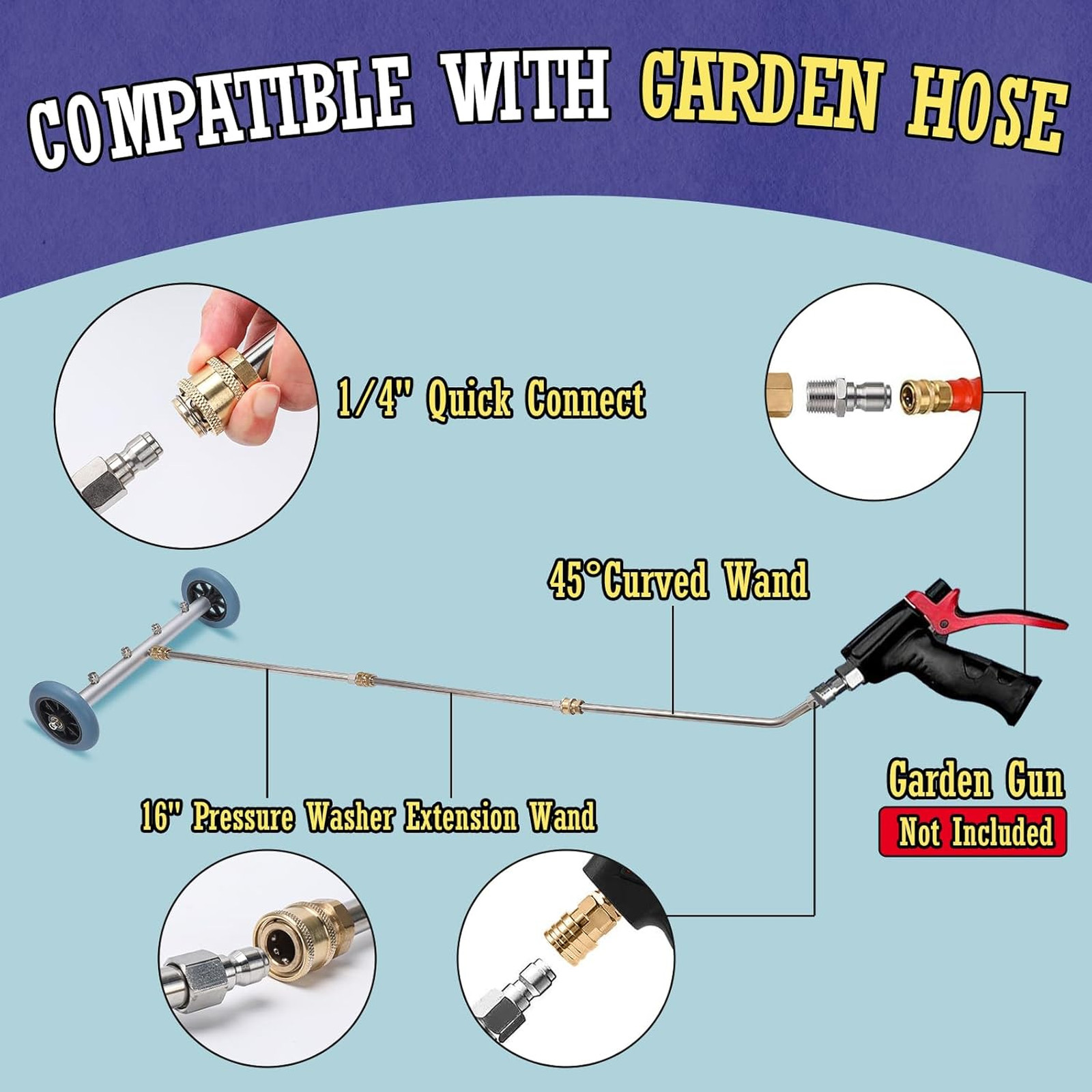 16 Inch Undercarriage Pressure Washer Attachment, Pressure Washer Undercarriage