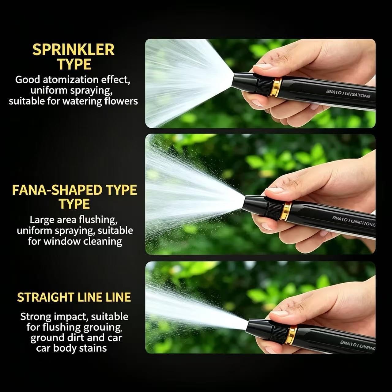 High Pressure Car Wash Gun, 3 Adjustable Spray Modes | Ideal for Car Washing,…