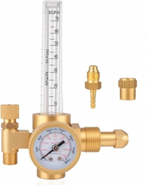 Argon Regulator for TIG MIG Welding, 0-4000 PSI Gas Pressure Regulator with