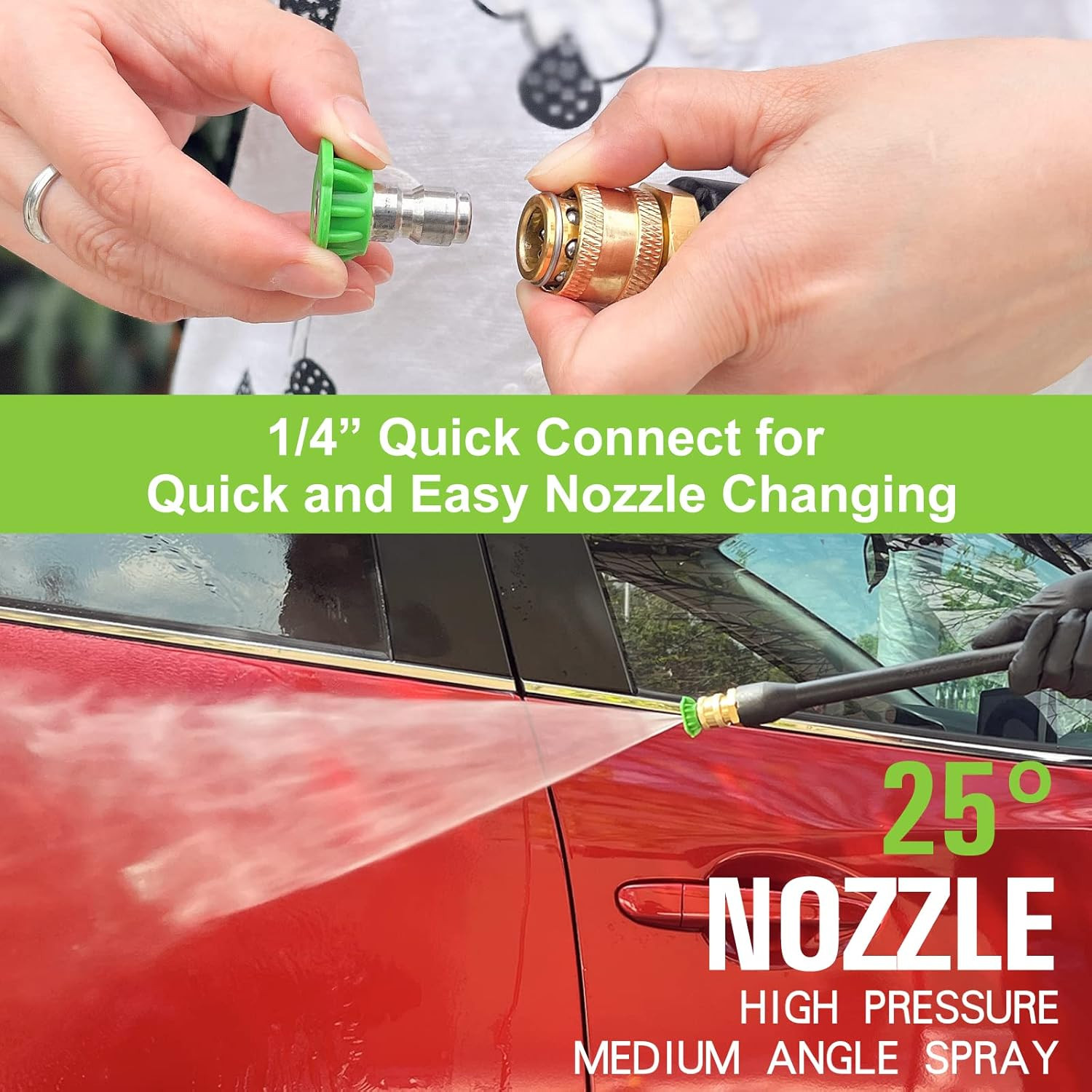 High Pressure Water Spray Gun Wand Jet Nozzle Tips, Power Washer Water Gun Compa